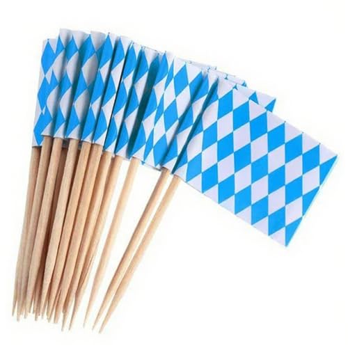 100pcs Bier Cupcake Topper, Oktoberfest Zahnstocher Flaggen Flaggen Bierparty Oktoberfest Cupcake Picks für Barbecue Snack Würstchen Kuchen Dekoration Topper 100pcs Bier Cupcake Topper, Oktoberfest Zahnstocher Flaggen Flaggen Bierparty Oktoberfest Cupcake Picks für Barbecue Snack Würstchen Kuchen Dekoration Topper von Joygoodta