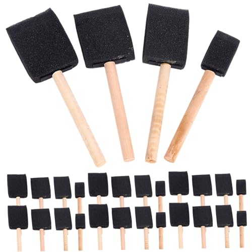 28pcs Foam Paint Pinsel 6.5 Schwarzschwamm Pinsel mit Holzgriff zum Malerei, Handwerk, Acryl, Flecken, Lackschaumpinsel 28pcs Foam Paint Pinsel 6.5 Schwarzschwamm Pinsel mit Holzgriff zum Malerei, Handwerk, Acryl, Flecken, Lackschaumpinsel von Joygoodta