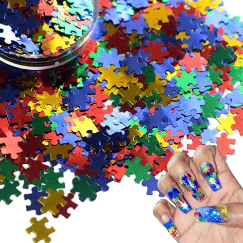 5 Packs Nagelabziehbilder, Mix Colors 3D Holographische Pailletten Nagelkunststempel, ultradünne Paillettes Formen Glitzer für Kunst, Gesicht, Körper und DIY-Handwerk, 50G Dekorationen von Joygoodta