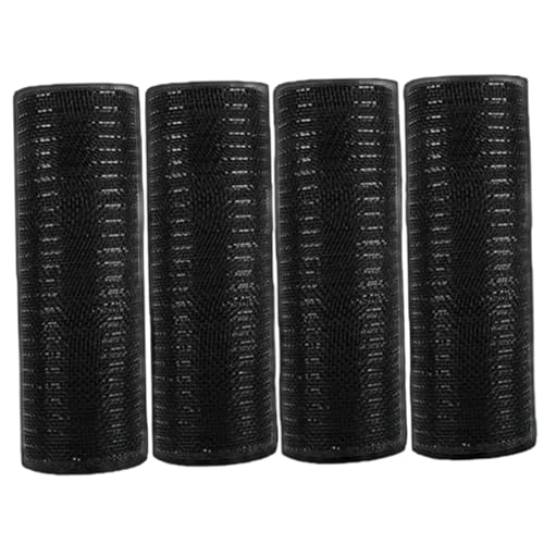 Netzband für Kränze 4 Rollen Mesh Ribbon, 10 Zoll x 10 Yard Dekorativ Schwarz für Kränze, DIY -Deco -Netzrollen für Thanksgiving Halloween Home Party Decor Netzband für Kränze 4 Rollen Mesh Ribbon, 10 Zoll x 10 Yard Dekorativ Schwarz für Kränze, DIY -Deco -Netzrollen für Thanksgiving Halloween Home Party Decor von Joygoodta