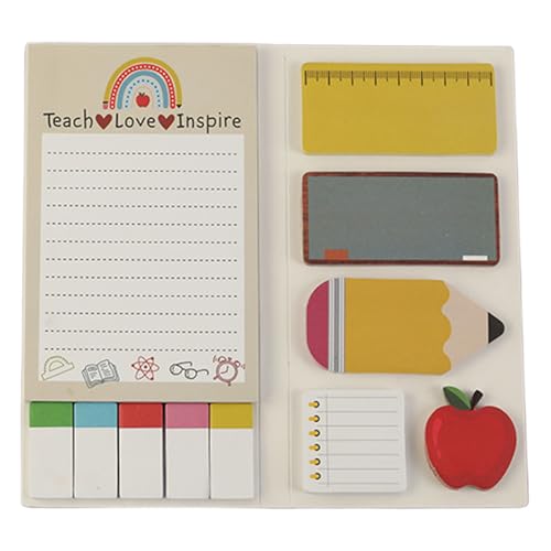 Sticky Note Set, niedliche Cartoon-Selbststick-farbige Sticky Notes Variety Pack, abreißende Schreibmemo-Pads zurück zum Schulbürozubehör Lehrer Tag Note Set Sticky Note Set, niedliche Cartoon-Selbststick-farbige Sticky Notes Variety Pack, abreißende Schreibmemo-Pads zurück zum Schulbürozubehör Lehrer Tag Note Set von Joygoodta
