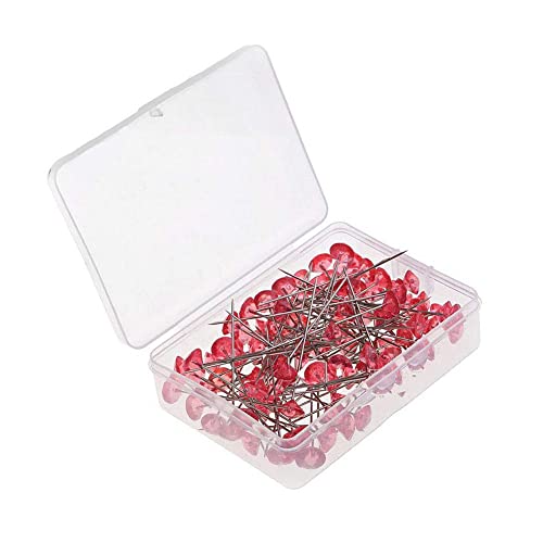 100 Stück 5,1 cm rote Diamant-Kristallkopf-Nadeln 100 Stück 5,1 cm rote Diamant-Kristallkopf-Nadeln von Joyhey