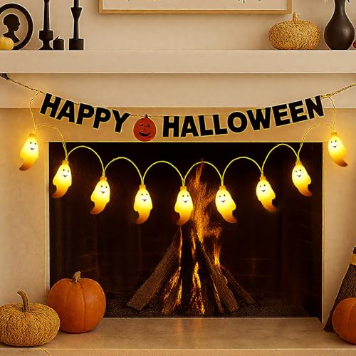 Halloween Lichterkette, 3m20 LED Halloween Dekorationen Lichter, Outdoor Party Dekorationen für Innen und Außen Halloween Lichterkette, 3m20 LED Halloween Dekorationen Lichter, Outdoor Party Dekorationen für Innen und Außen von JoyinTcos