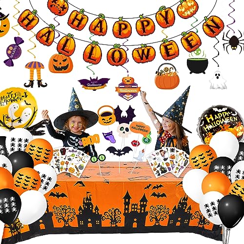 Joykindom Halloween Deko Kinder,Halloween Party Deko,Halloween Deko mit 25 Foto Requisiten,Halloween Girlande für Halloween Deko Indoor Outdoor von Joykindom