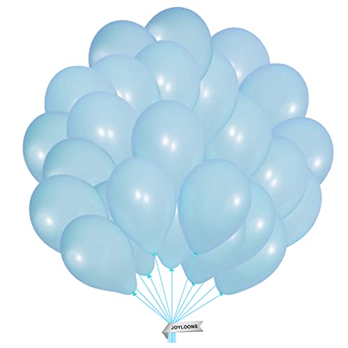 Hellblaue luftballons 50 stück. Hellblaue luftballons aus natürlichem Latex. Lufballons mit einem Durchmesser von 28 cm. Ideal zur Dekoration von Geburtstags-, Hochzeits- und baby shower. von Joyloons