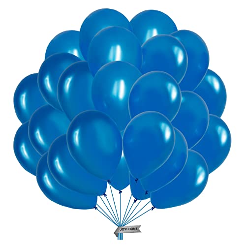 Metallisierte blaue Luftballons 15 stück. Luftballons aus natürlichem Latex. Lufballons mit einem Durchmesser von 32 cm. Ideal zur Dekoration von Geburtstags-, Hochzeits- und baby shower. von Joyloons
