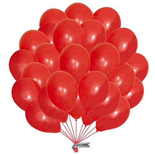 Rote luftballons 100 stück. Rote luftballons aus natürlichem Latex. Lufballons mit einem Durchmesser von 28 cm. Ideal zur Dekoration von Geburtstags-, Hochzeits- und baby shower. von Joyloons