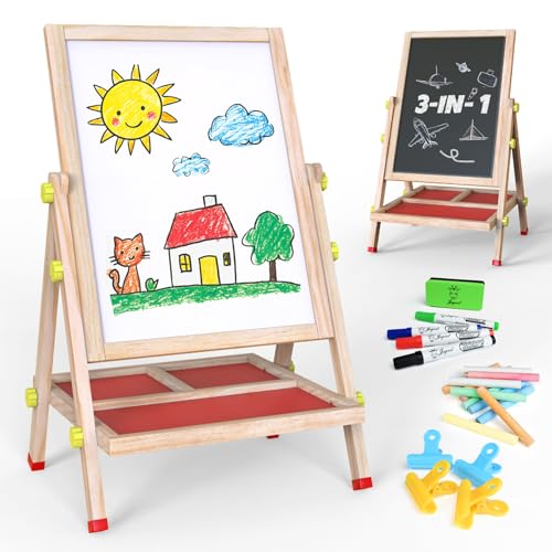 Joyooss Tafel Kinder-Kindertafel Magnettafel Kinder Kreidetafel kinder, verstellbares stehendes Kindertafel mit Kreide und Magnet Tafel, Spieltafel Maltafel Kinder Standtafel 4-8 Joyooss Tafel Kinder-Kindertafel Magnettafel Kinder Kreidetafel kinder, verstellbares stehendes Kindertafel mit Kreide und Magnet Tafel, Spieltafel Maltafel Kinder Standtafel 4-8 von Joyooss