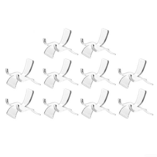 JoyousMall 10 transparente Acryl-Staffeleien zur Unterstützung von Geoden und Felsen, Präsentationsständer für Zuhause und Büro (L ) von JoyousMall