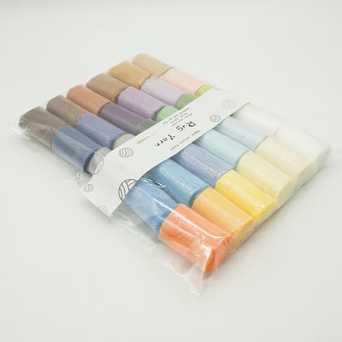 Knüpfgarn, Teppichgarn, buntes vorgeschnittenes Wollgarn-Kollektion-Set für Tapisserie, Teppich, Nähen, Stricken, 30 Stück (Nr. 1) von JoyousMall