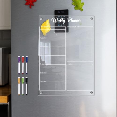 Magnetischer Organizer-Kalender, der Ihnen hilft, Mahlzeiten, Termine und To-Do-Listen einfach zu planen () von JoyousMall