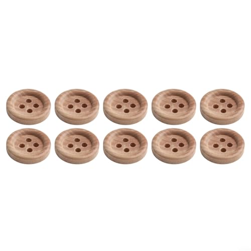 Natürliche Holzknöpfe in verschiedenen Größen, 20 Stück, zum Nähen und Basteln (15 mm) von JoyousMall
