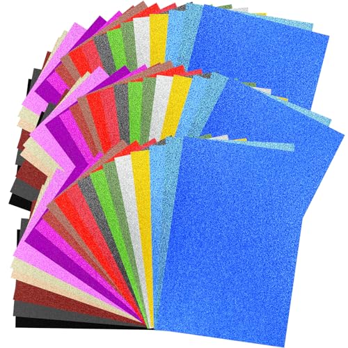 60 Stück Glitzerpapier zum Basteln, A4 Bunt Glitzer PapieBastelpapier Glitzer-Papier, Moosgummi Tonpapierblock Bastelpapier Bunt für DIY Basteln Dekorieren, Skizzieren, Grußkarten Scrapbooking 60 Stück Glitzerpapier zum Basteln, A4 Bunt Glitzer PapieBastelpapier Glitzer-Papier, Moosgummi Tonpapierblock Bastelpapier Bunt für DIY Basteln Dekorieren, Skizzieren, Grußkarten Scrapbooking von Joyseedi
