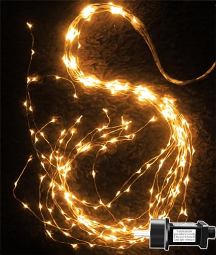 Joysing Lichterschweif 1M 100 LED Lichterbündel mit Strom, Timer, 9 Modi Weihnachtsbeleuchtung IP65 Wasserdichte Wasserfall Lichterkette für Weihnachten Baum Balkon Innen Außen Deko - Warmweiß von Joysing
