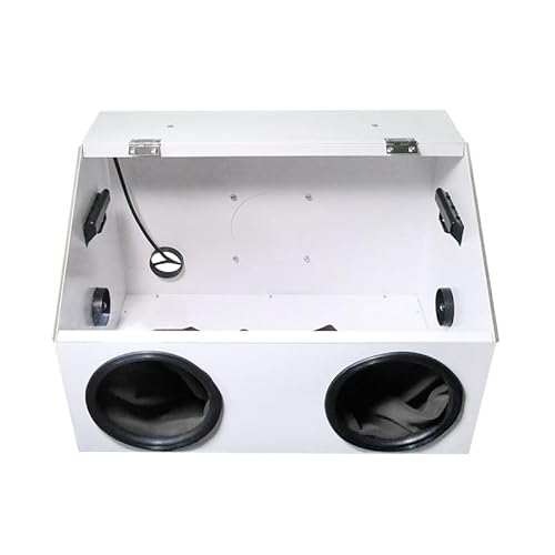 2-Loch-Staubbox für Tischpolierer, kostenlose Installation, integrierte Staubbox mit 30-W-Lüfter und LED-Beleuchtung, zum Schnitzen und Schneiden(52 * 35 * 35CM) von Joytar