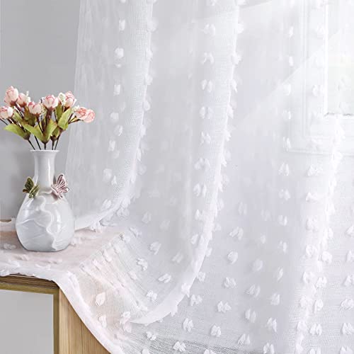 Joywell Gardinen Wohnzimmer Vorhänge Kinderzimmer Mädchen Schlafzimmer Pompons in Leinen Optik Leinenstruktur Fertigstores Transparent Boho Vorhang für Große Fenster Weiß 225x140 cm 2er Set Joywell Gardinen Wohnzimmer Vorhänge Kinderzimmer Mädchen Schlafzimmer Pompons in Leinen Optik Leinenstruktur Fertigstores Transparent Boho Vorhang für Große Fenster Weiß 225x140 cm 2er Set von Joywell
