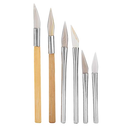 Joyzan Achat-Polierer, Achat Polierstein Achat-Burnisher Set für Schmuck, Gold, Silber, 6 Stück, Polierwerkzeug, Schmuckpolierwerkzeuge von Joyzan