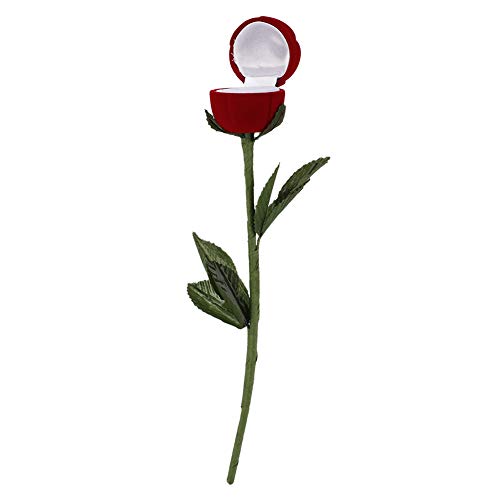 Joyzan Halter Rose Schmuckschatulle, Samt Rosenring mit langem Stiel Rosenform Ringbox gefälschten Blättern für Verlobung Hochzeit Vorschlag Szene Zeremonie Geburtstag Jahrestag Ringschatulle Joyzan Halter Rose Schmuckschatulle, Samt Rosenring mit langem Stiel Rosenform Ringbox gefälschten Blättern für Verlobung Hochzeit Vorschlag Szene Zeremonie Geburtstag Jahrestag Ringschatulle von Joyzan
