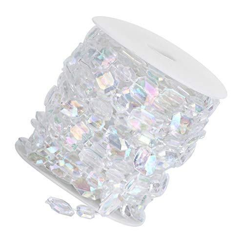 Joyzan Schillernde Kristall-Girlande, Kristall-Glasperlen Synthetische Perlengirlande Acryl Transparentes Herz Diamant Kristall Perlen Girlande für DIY Türhängevorhang Hochzeit Party Kunst Handwerk Joyzan Schillernde Kristall-Girlande, Kristall-Glasperlen Synthetische Perlengirlande Acryl Transparentes Herz Diamant Kristall Perlen Girlande für DIY Türhängevorhang Hochzeit Party Kunst Handwerk von Joyzan