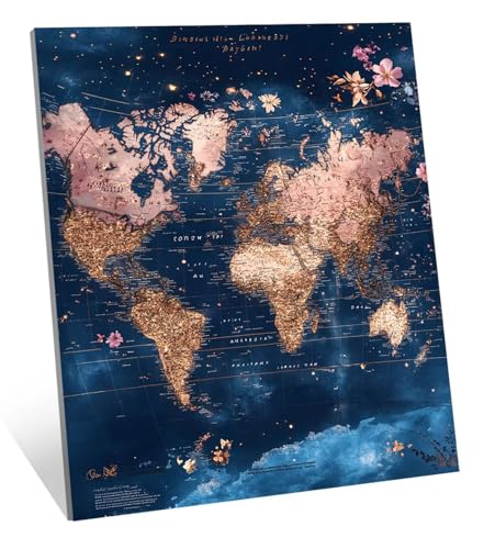 Blau Diamond Painting Weltkarte Diamond Painting Erwachsene, DIY Mosaikherstellung Diamant Malerei Bilder Set, 5D Diamant Kunst Kinder Basteln, Wohnzimmer Zimmer Zubehör, Geschenke 60x80 cm H-437 Blau Diamond Painting Weltkarte Diamond Painting Erwachsene, DIY Mosaikherstellung Diamant Malerei Bilder Set, 5D Diamant Kunst Kinder Basteln, Wohnzimmer Zimmer Zubehör, Geschenke 60x80 cm H-437 von Jqqhhoyy
