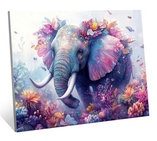 Blume Diamond Painting Elefant Diamond Painting Erwachsene, DIY Mosaikherstellung Diamant Malerei Bilder Set, 5D Diamant Kunst Kinder Basteln, Wohnzimmer Zimmer Zubehör Geschenke 60x80 cm H-597 Blume Diamond Painting Elefant Diamond Painting Erwachsene, DIY Mosaikherstellung Diamant Malerei Bilder Set, 5D Diamant Kunst Kinder Basteln, Wohnzimmer Zimmer Zubehör Geschenke 60x80 cm H-597 von Jqqhhoyy