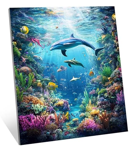 Delphin Diamond Painting Tier Diamond Painting Erwachsene, Mosaikherstellung Zubehör Diamant Malerei Bilder Set, 5D Diamant Kunst Kinder Basteln, Wohnzimmer Zimmer Zubehör Geschenke 60x80 cm H-617 Delphin Diamond Painting Tier Diamond Painting Erwachsene, Mosaikherstellung Zubehör Diamant Malerei Bilder Set, 5D Diamant Kunst Kinder Basteln, Wohnzimmer Zimmer Zubehör Geschenke 60x80 cm H-617 von Jqqhhoyy