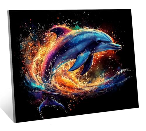 Diamond Painting Erwachsene Tier Diamond Painting Kinder, DIY Delphin Diamant Malerei Erwachsene Set, Basteln Mädchen 7 10 Jahre Diamant Bilder, Als Geschenk, für Haus Dekoration 20x30 cm H-3672 Diamond Painting Erwachsene Tier Diamond Painting Kinder, DIY Delphin Diamant Malerei Erwachsene Set, Basteln Mädchen 7 10 Jahre Diamant Bilder, Als Geschenk, für Haus Dekoration 20x30 cm H-3672 von Jqqhhoyy