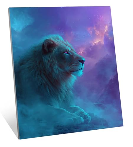 Sternenhimmel Diamond Painting Löwe Diamond Painting Erwachsene, DIY Mosaikherstellung Diamant Malerei Bilder Set, Diamant Kunst Kinder Basteln, Wohnzimmer Zimmer Zubehör Geschenke 100x150 cm H-2740 von Jqqhhoyy