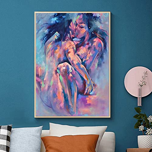 5D Diamond Painting Lesbische Liebe, 60x90cm Diamant Painting Bilder Groß, Malen Nach Zahlen Erwachsene, DIY Daiments Painting Anfänger Kinder Geschenk, Stickerei Canvas Art Crafts für Home Wall Décor von Jqynn