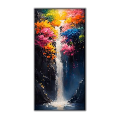 Diamond Painting Erwachsene Groß Set 5D Diamond Painting Bäume Fallen 35 x 70 DIY Crystal Art Neuheiten Basteln Erwachsene Herbst Dekoration Kreativ Set für Home Wand Dekor, Geschenke für Frauen Z-771 von Jqynn