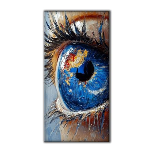 Diamond Painting Erwachsene Groß Set 5D Diamond Painting Blau Auge 60 x 120 DIY Crystal Art Neuheiten Basteln Erwachsene Herbst Dekoration Kreativ Set für Home Wand Dekor, Geschenke für Frauen Z-767 von Jqynn