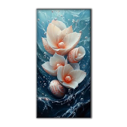 Diamond Painting Erwachsene Groß Set 5D Diamond Painting Blumen Meereswellen 100 x 200 DIY Crystal Art Neuheiten Basteln Erwachsene Herbst Dekoration Kreativ Set für Home Wand Dekor, Geschenke Z-97 von Jqynn
