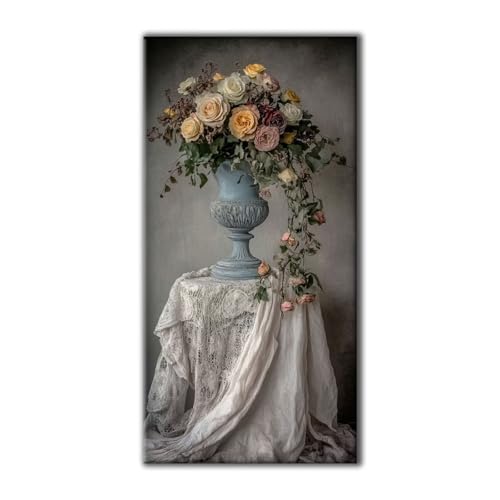 Diamond Painting Erwachsene Groß Set 5D Diamond Painting Blumen Vase 100 x 200 DIY Crystal Art Neuheiten Basteln Erwachsene Herbst Dekoration Kreativ Set für Home Wand Dekor, Geschenke für Frauen Z-95 von Jqynn