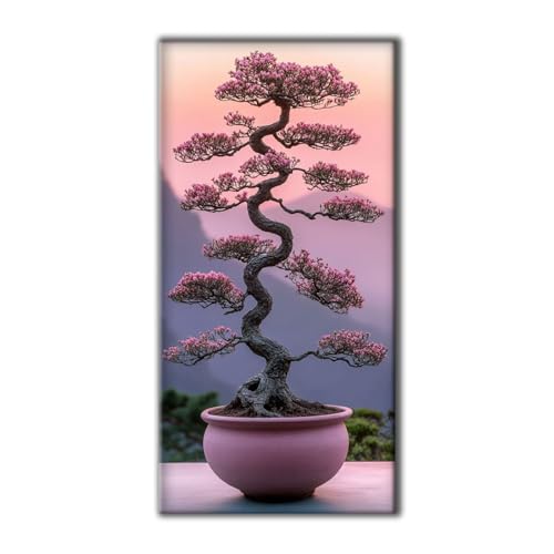 Diamond Painting Erwachsene Groß Set 5D Diamond Painting Rosa Bäume 60 x 120 DIY Crystal Art Neuheiten Basteln Erwachsene Herbst Dekoration Kreativ Set für Home Wand Dekor, Geschenke für Frauen Z-775 von Jqynn