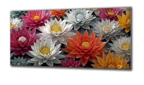 Diamond Painting Erwachsene und Kinder, Diamant Painting Bilder Anlage Blumen 5D Kreativ Set für Erwachsene DIY Crystal Art Neuheiten Diamond Painting Set Deko Wohnzimmer, Geschenke 50 x 100 Z-770 von Jqynn