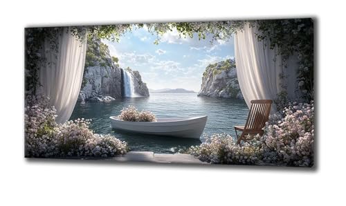 Diamond Painting Erwachsene und Kinder, Diamant Painting Bilder Anlage Boot 5D Kreativ Set für Erwachsene DIY Crystal Art Neuheiten Diamond Painting Set Deko Wohnzimmer, Geschenke 50 x 100 Z-782 von Jqynn