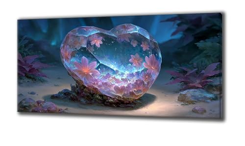 Diamond Painting Erwachsene und Kinder, Diamant Painting Bilder Blumen Liebe 5D Kreativ Set für Erwachsene DIY Crystal Art Neuheiten Diamond Painting Set Deko Wohnzimmer, Geschenke 50 x 100 Z-772 von Jqynn