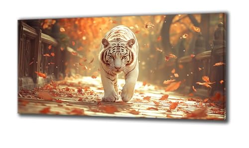 Diamond Painting Erwachsene und Kinder, Diamant Painting Bilder Herbst Tiger 5D Kreativ Set für Erwachsene DIY Crystal Art Neuheiten Diamond Painting Set Deko Wohnzimmer, Geschenke 50 x 100 Z-760 von Jqynn