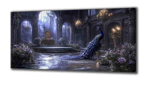 Diamond Painting Erwachsene und Kinder, Diamant Painting Bilder Pfau Blumen 5D Kreativ Set für Erwachsene DIY Crystal Art Neuheiten Diamond Painting Set Deko Wohnzimmer, Geschenke 100 x 200 Z-82 von Jqynn