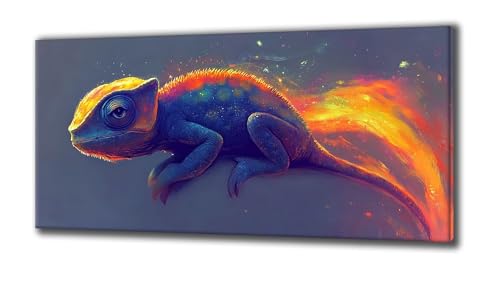 Diamond Painting Erwachsene und Kinder, Diamant Painting Bilder Tier Chamäleon 5D Kreativ Set für Erwachsene DIY Crystal Art Neuheiten Diamond Painting Set Deko Wohnzimmer, Geschenke 100 x 200 Z-90 von Jqynn