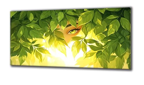 Jqynn Diamond Painting Erwachsene und Kinder, Diamant Painting Bilder Grün Blatt 5D Kreativ Set für Erwachsene DIY Crystal Art Neuheiten Diamond Painting Set Deko Wohnzimmer, Geschenke 100 x 200 Z-78 von Jqynn