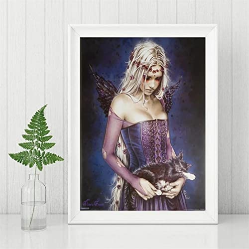 Jqynn Diamond Painting Kinder/Erwachsene Malen Nach Zahlen Gotischer Engel Diamond Paintings Set Zubehör Voll Daiments Painting Bilder Groß 40x50cm, Diamond Art für Wohnzimmer Schlafzimmer Dekoration Jqynn Diamond Painting Kinder/Erwachsene Malen Nach Zahlen Gotischer Engel Diamond Paintings Set Zubehör Voll Daiments Painting Bilder Groß 40x50cm, Diamond Art für Wohnzimmer Schlafzimmer Dekoration von Jqynn