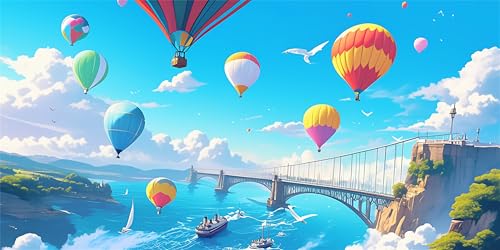 Malen Nach Zahlen Erwachsene HeißLuftballon, Malen Nach Zahlen BrüCke xxl Vorgedruckt High Definition Leinwand, Paint by Numbers Bastelset Erwachsene Mit Pinseln Acrylfarbe, Home Deko 50x100 cm Z-1375 Malen Nach Zahlen Erwachsene HeißLuftballon, Malen Nach Zahlen BrüCke xxl Vorgedruckt High Definition Leinwand, Paint by Numbers Bastelset Erwachsene Mit Pinseln Acrylfarbe, Home Deko 50x100 cm Z-1375 von Jqynn