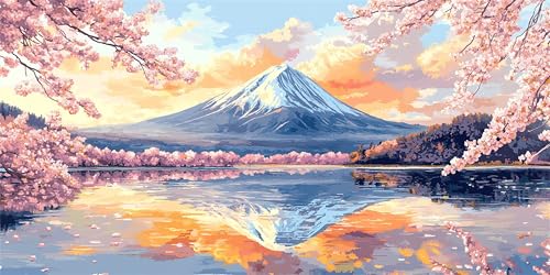 Malen Nach Zahlen Erwachsene Japan, Malen Nach Zahlen Berg Fuji xxl Vorgedruckt High Definition Leinwand, Paint by Numbers Bastelset Erwachsene Mit 3 Pinseln Acrylfarbe, Home Deko 50x100 cm Z-1380 Malen Nach Zahlen Erwachsene Japan, Malen Nach Zahlen Berg Fuji xxl Vorgedruckt High Definition Leinwand, Paint by Numbers Bastelset Erwachsene Mit 3 Pinseln Acrylfarbe, Home Deko 50x100 cm Z-1380 von Jqynn