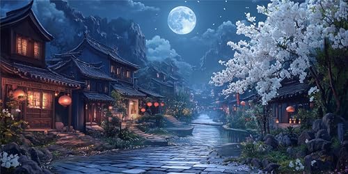 Malen Nach Zahlen Erwachsene Mond, Malen Nach Zahlen Stadt xxl Vorgedruckt High Definition Leinwand, Paint by Numbers Bastelset Erwachsene Mit 3 Pinseln Acrylfarbe, Home Deko Geschenk 50x100 cm Z-1805 Malen Nach Zahlen Erwachsene Mond, Malen Nach Zahlen Stadt xxl Vorgedruckt High Definition Leinwand, Paint by Numbers Bastelset Erwachsene Mit 3 Pinseln Acrylfarbe, Home Deko Geschenk 50x100 cm Z-1805 von Jqynn