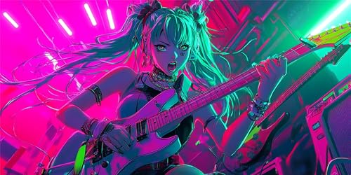 Malen Nach Zahlen Erwachsene Rock Girl, Malen Nach Zahlen Comic xxl Vorgedruckt High Definition Leinwand, Paint by Numbers Bastelset Erwachsene Mit 3 Pinseln Acrylfarbe, Home Deko 30x60 cm Z-1711 Malen Nach Zahlen Erwachsene Rock Girl, Malen Nach Zahlen Comic xxl Vorgedruckt High Definition Leinwand, Paint by Numbers Bastelset Erwachsene Mit 3 Pinseln Acrylfarbe, Home Deko 30x60 cm Z-1711 von Jqynn