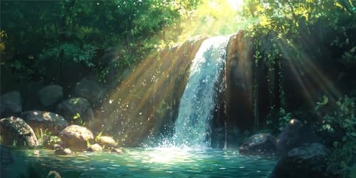 Malen Nach Zahlen Erwachsene Wasserfall, Malen Nach Zahlen Buch xxl Vorgedruckt High Definition Leinwand, Paint by Numbers Bastelset Erwachsene Mit 3 Pinseln Acrylfarbe, Home Deko 50x100 cm Z-1341 Malen Nach Zahlen Erwachsene Wasserfall, Malen Nach Zahlen Buch xxl Vorgedruckt High Definition Leinwand, Paint by Numbers Bastelset Erwachsene Mit 3 Pinseln Acrylfarbe, Home Deko 50x100 cm Z-1341 von Jqynn