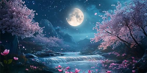 Malen Nach Zahlen Erwachsene Wasserfall, Malen Nach Zahlen Mond xxl Vorgedruckt High Definition Leinwand, Paint by Numbers Bastelset Erwachsene Mit 3 Pinseln Acrylfarbe, Home Deko 50x100 cm Z-1352 Malen Nach Zahlen Erwachsene Wasserfall, Malen Nach Zahlen Mond xxl Vorgedruckt High Definition Leinwand, Paint by Numbers Bastelset Erwachsene Mit 3 Pinseln Acrylfarbe, Home Deko 50x100 cm Z-1352 von Jqynn