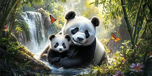 Malen Nach Zahlen Erwachsene Wasserfall, Malen Nach Zahlen Panda xxl Vorgedruckt High Definition Leinwand, Paint by Numbers Bastelset Erwachsene Mit 3 Pinseln Acrylfarbe, Home Deko 50x100 cm Z-1347 Malen Nach Zahlen Erwachsene Wasserfall, Malen Nach Zahlen Panda xxl Vorgedruckt High Definition Leinwand, Paint by Numbers Bastelset Erwachsene Mit 3 Pinseln Acrylfarbe, Home Deko 50x100 cm Z-1347 von Jqynn