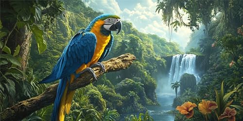 Malen Nach Zahlen Erwachsene Wasserfall, Malen Nach Zahlen Papagei xxl Vorgedruckt High Definition Leinwand, Paint by Numbers Bastelset Erwachsene Mit 3 Pinseln Acrylfarbe, Home Deko 50x100 cm Z-1351 Malen Nach Zahlen Erwachsene Wasserfall, Malen Nach Zahlen Papagei xxl Vorgedruckt High Definition Leinwand, Paint by Numbers Bastelset Erwachsene Mit 3 Pinseln Acrylfarbe, Home Deko 50x100 cm Z-1351 von Jqynn